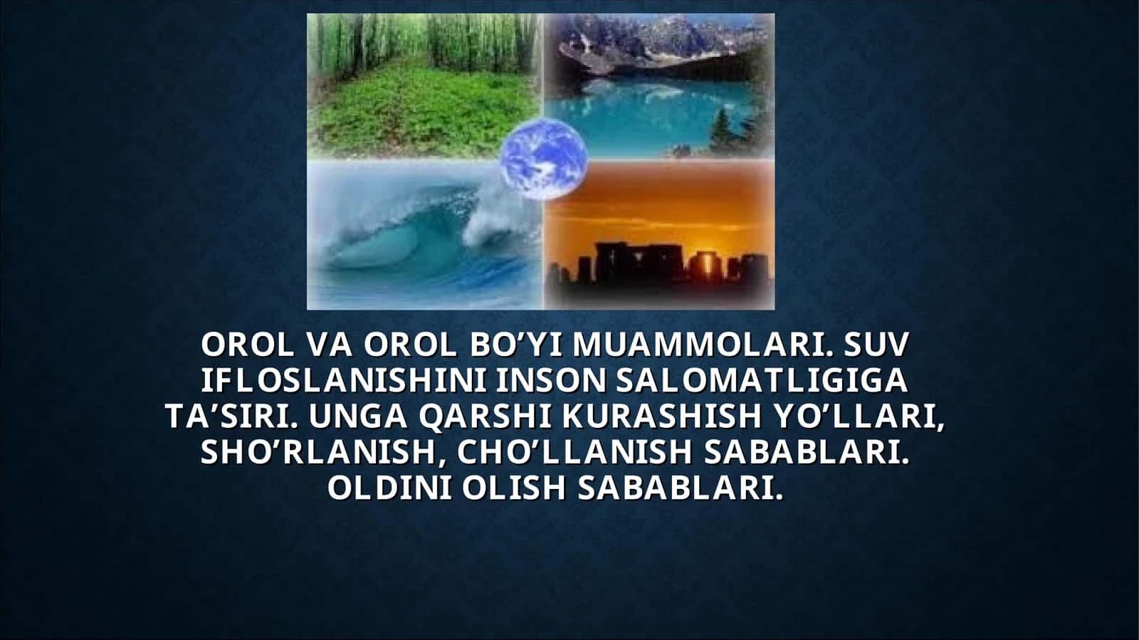Orol va Orol bo'y muammolari