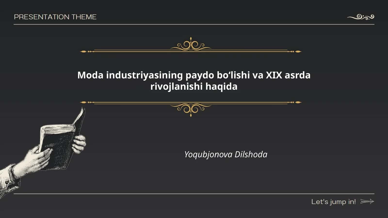 Moda industriyasining paydo bo‘lishi va XIX asrda rivojlanishi haqida
