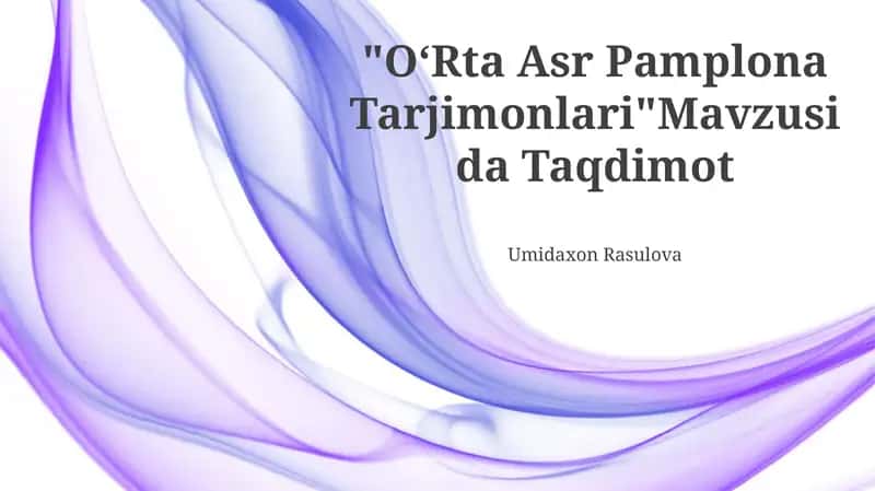 OʻRta Asr Pamplona Tarjimonlari