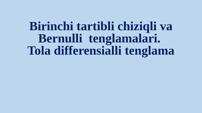 Toladiifferensiallitenglama