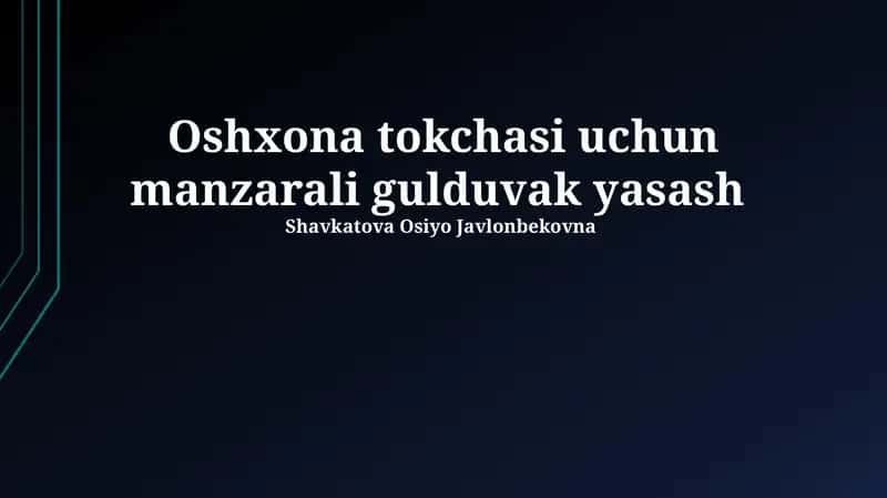 Manzarali gulduvak yasash