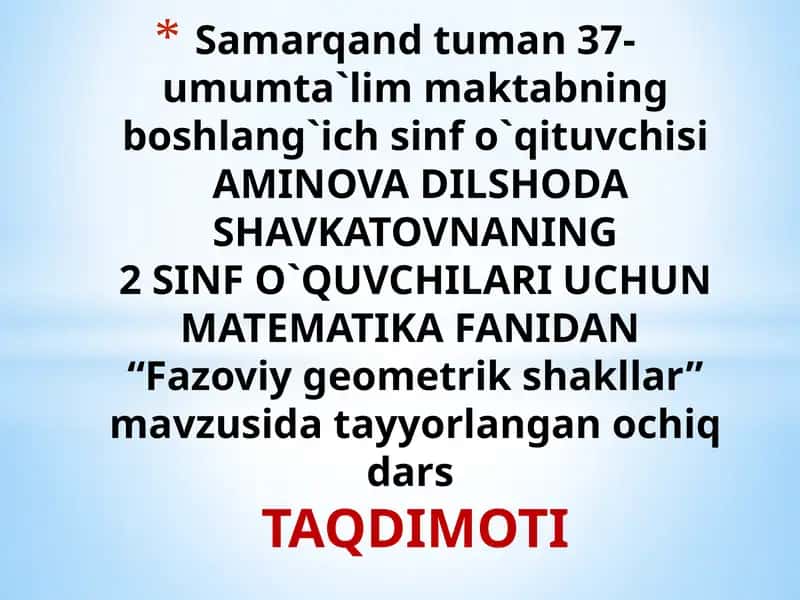 Fazoviy geometrik shakllar