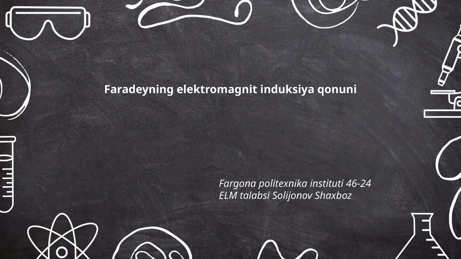 Faradeyning elektromagnit induksiya qonuni