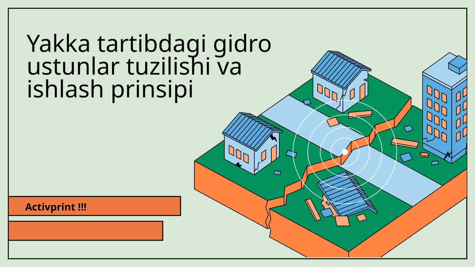 Yakka tartibdagi gidro ustunlar tuzilishi va ishlash prinsipi