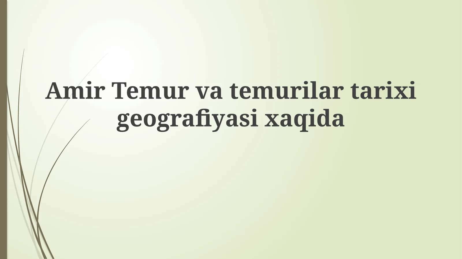 Temur va temuriylar tarixi