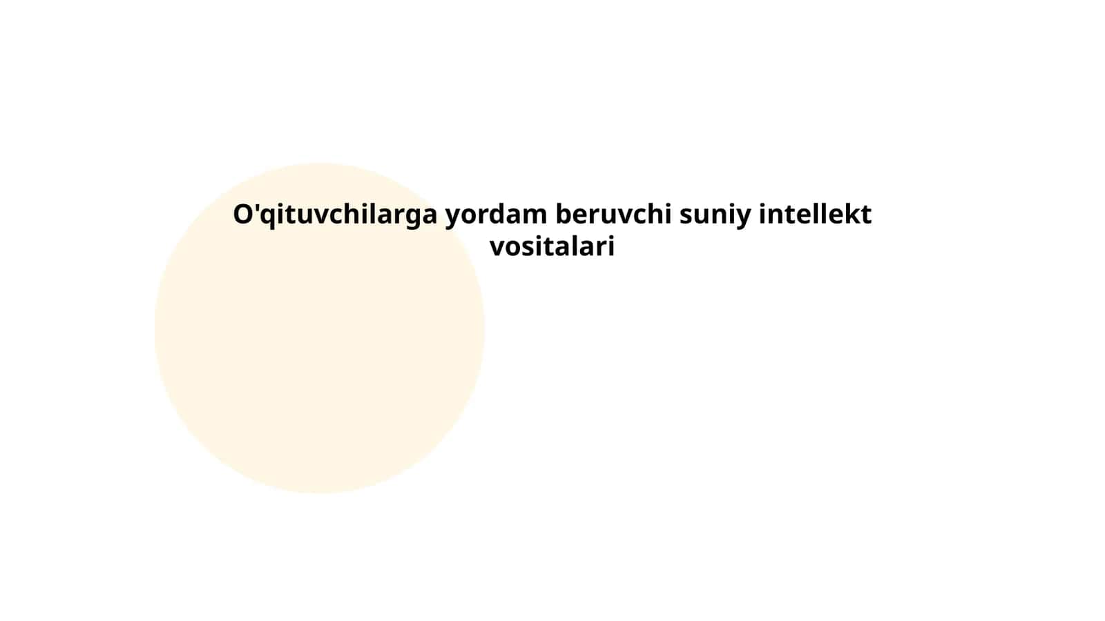 O'qituvchilarga yordam beruvchi suniy intellekt vositalari