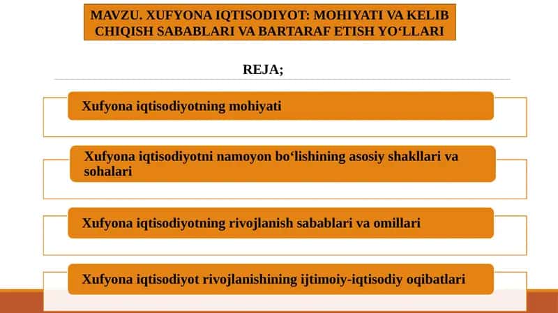 XUFYONA IQTISODIYOT