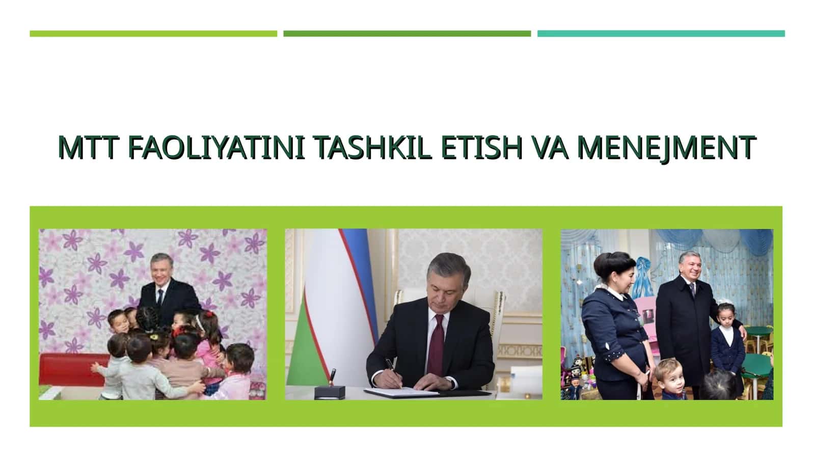 MTT FAOLIYATINI TASHKIL ETISH VA MENEJMENT