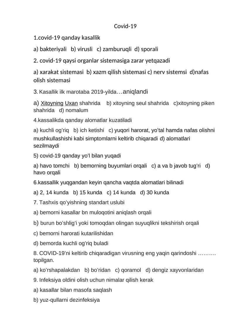 covid-19 test