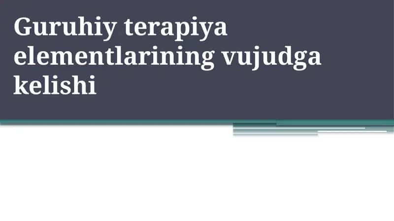 Guruhiy terapiyaga gumanistik yo‘nalishning ta’siri