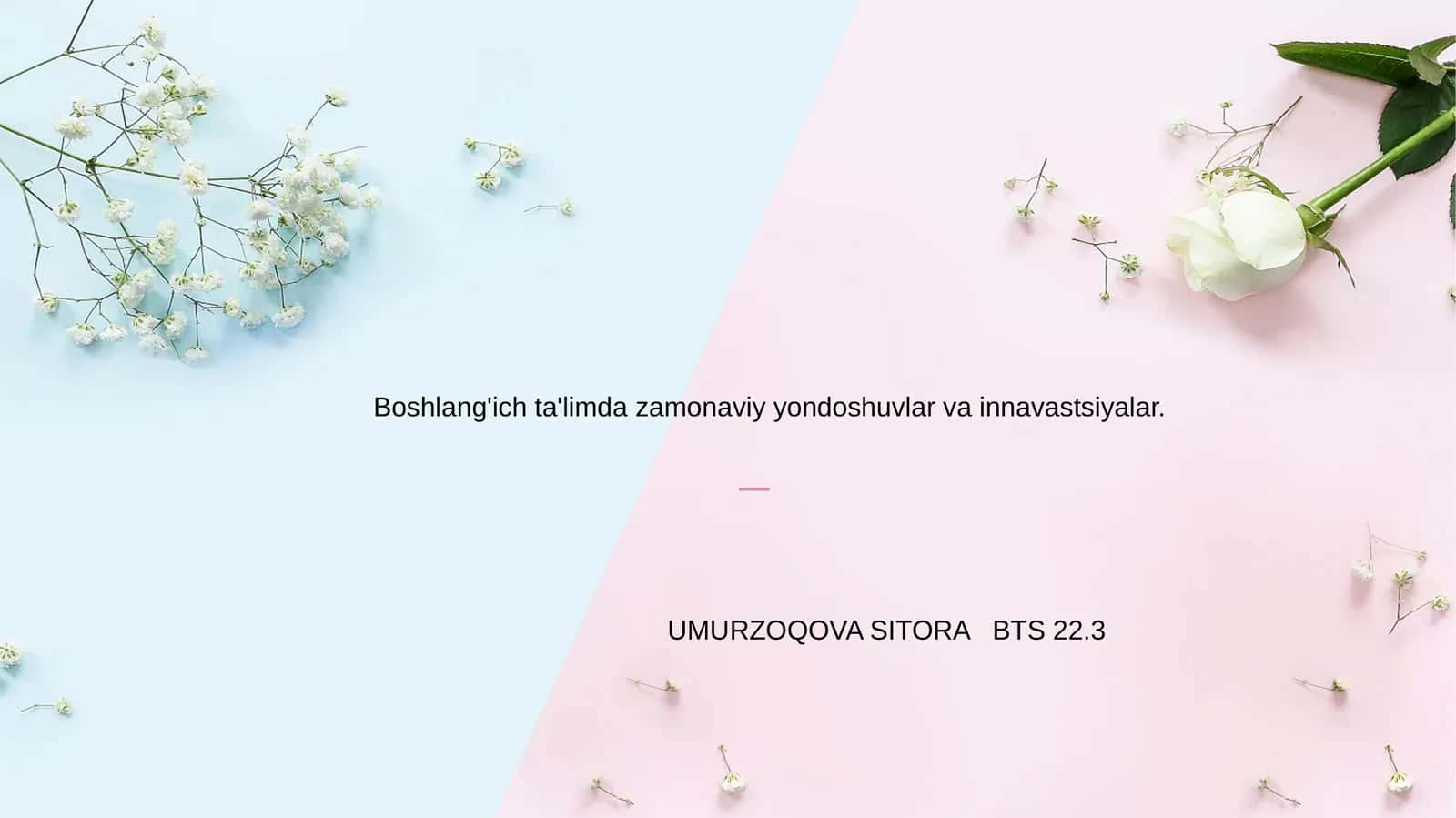 Boshlang'ich ta'limda zamonaviy yondoshuvlar va innavastsiyalar