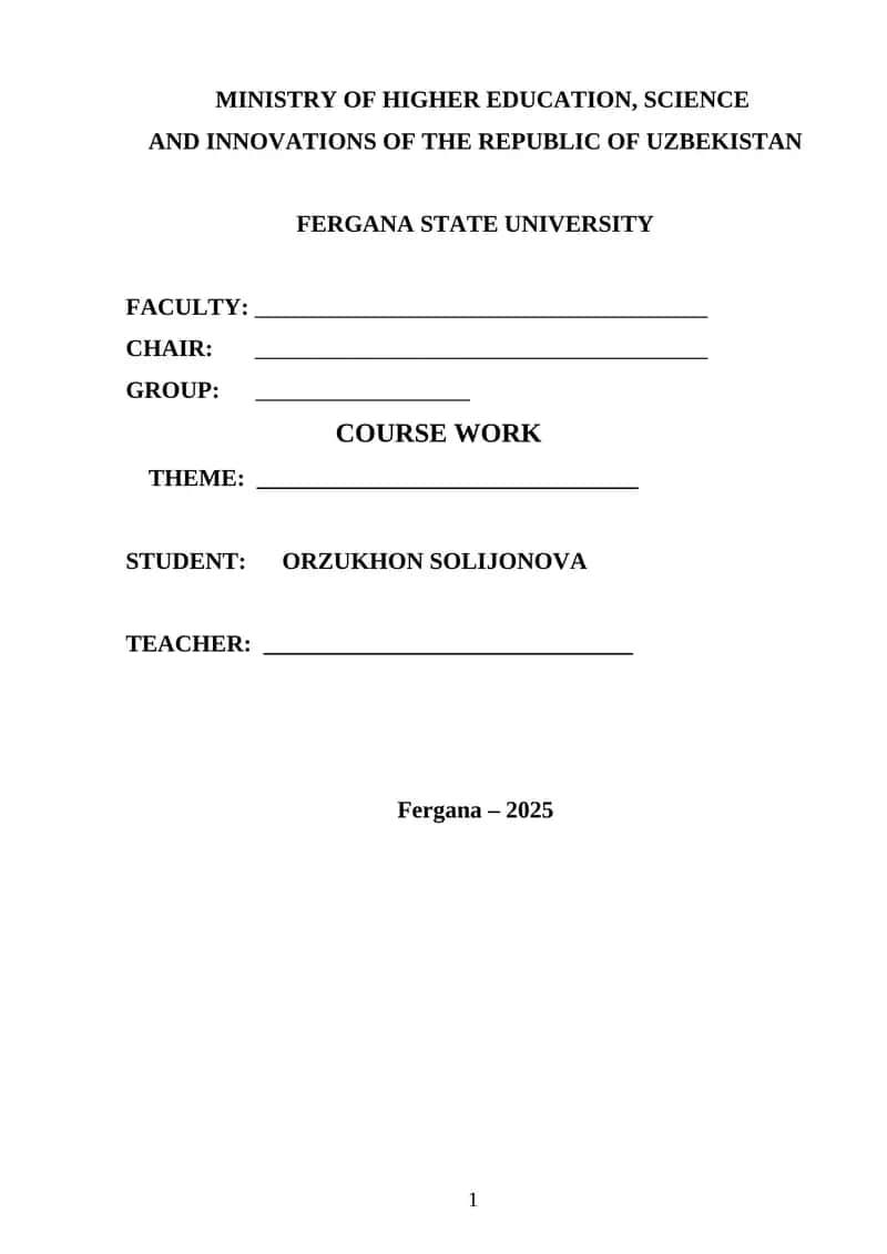 Comparison of Pronouns in Uzbek and English