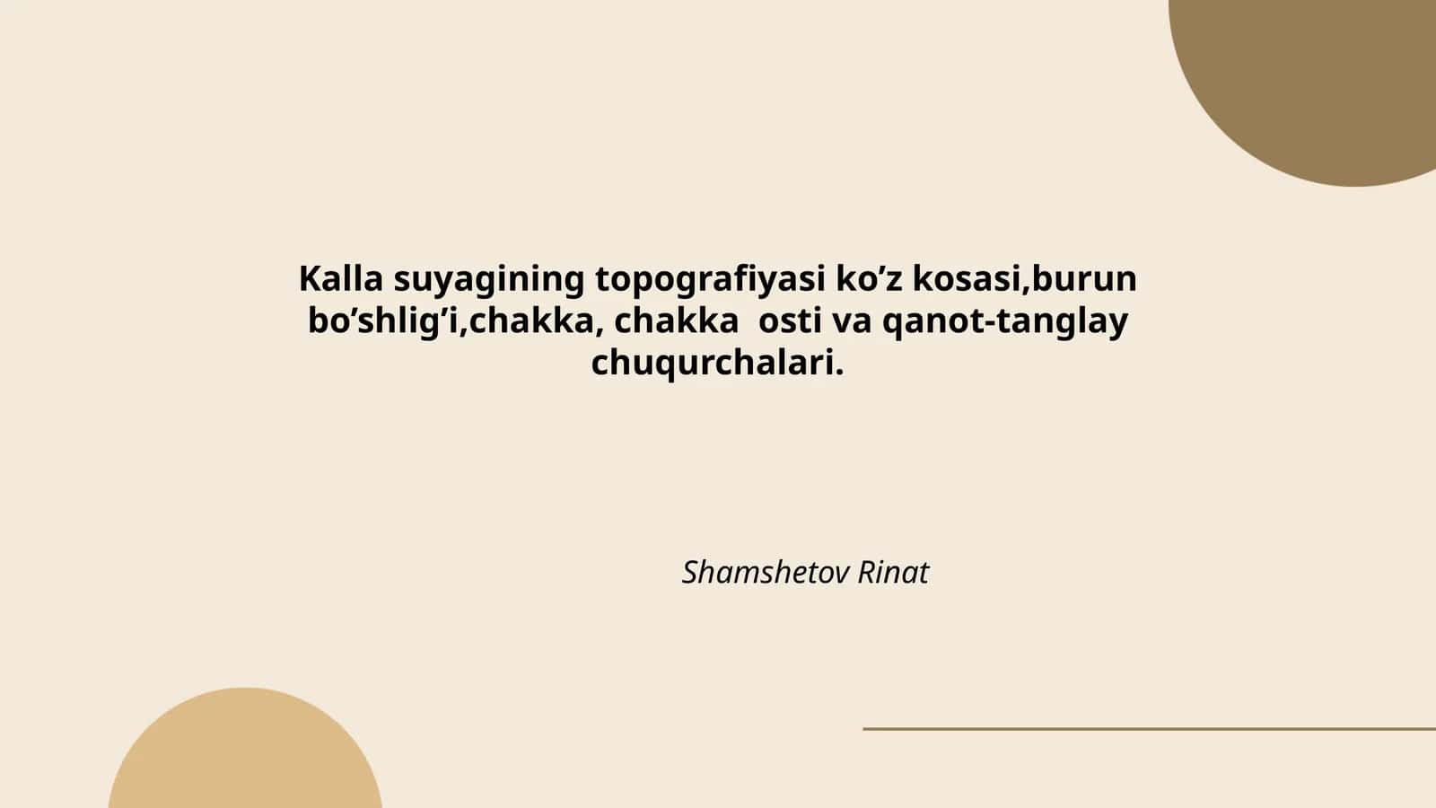 Burun bo'shlig'ining anatomiyasi
