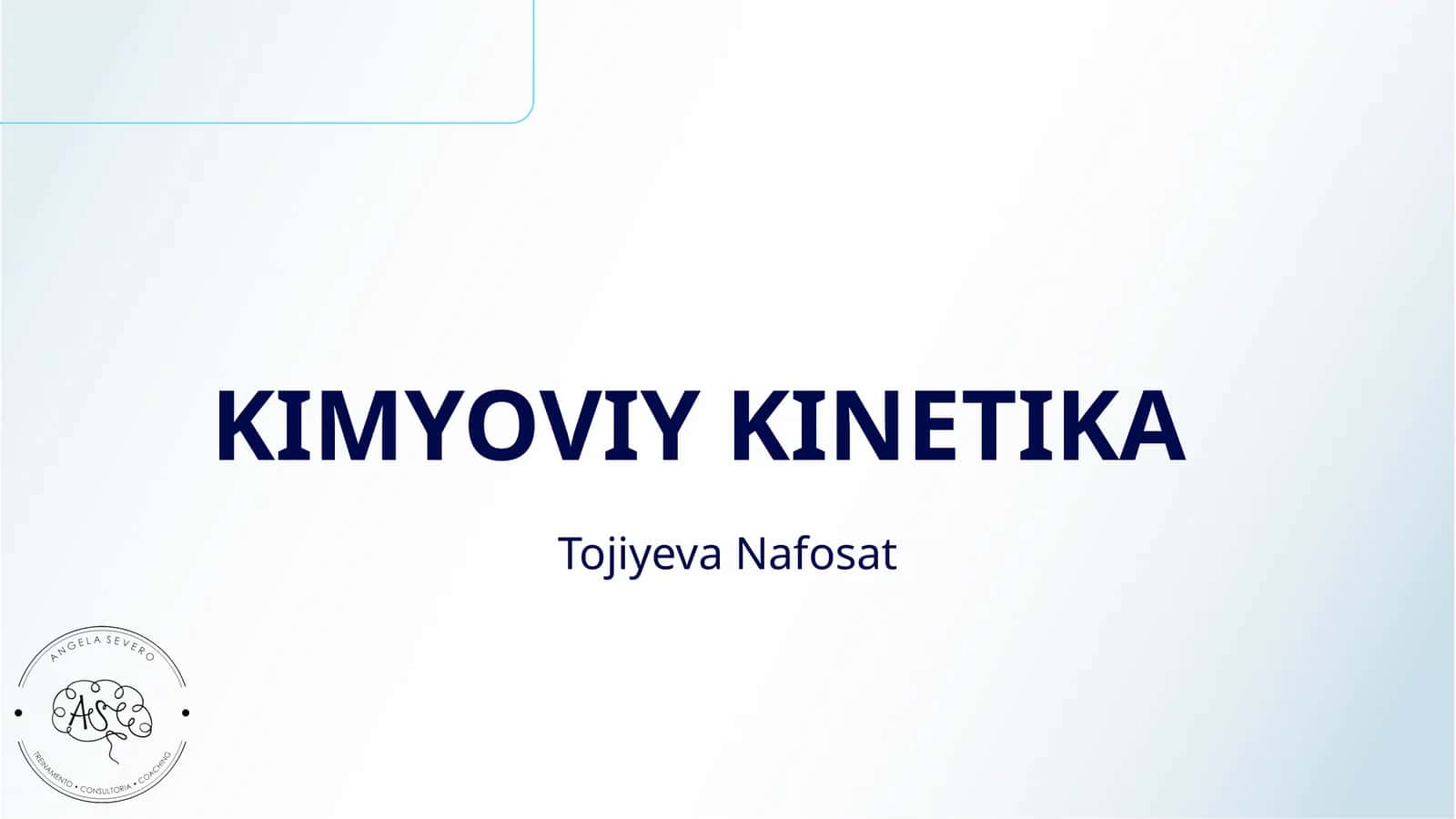 KIMYOVIY KINETIKA