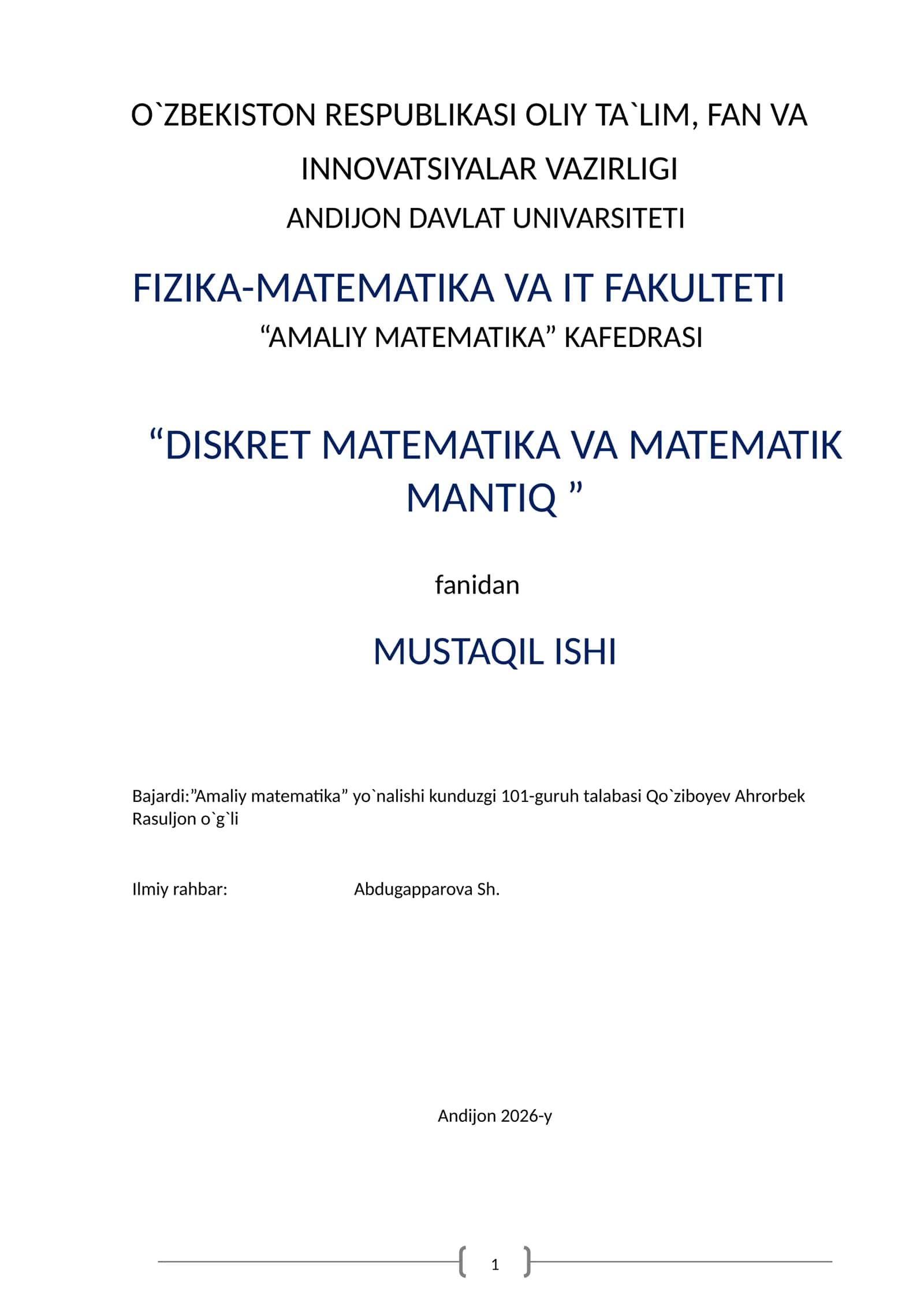 GRAF VA UNING BERILISH USULLARI