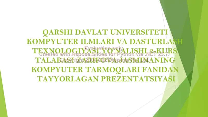 Internet tarmog’ida qidiruvni tashkil qilish prezantatsiyasi