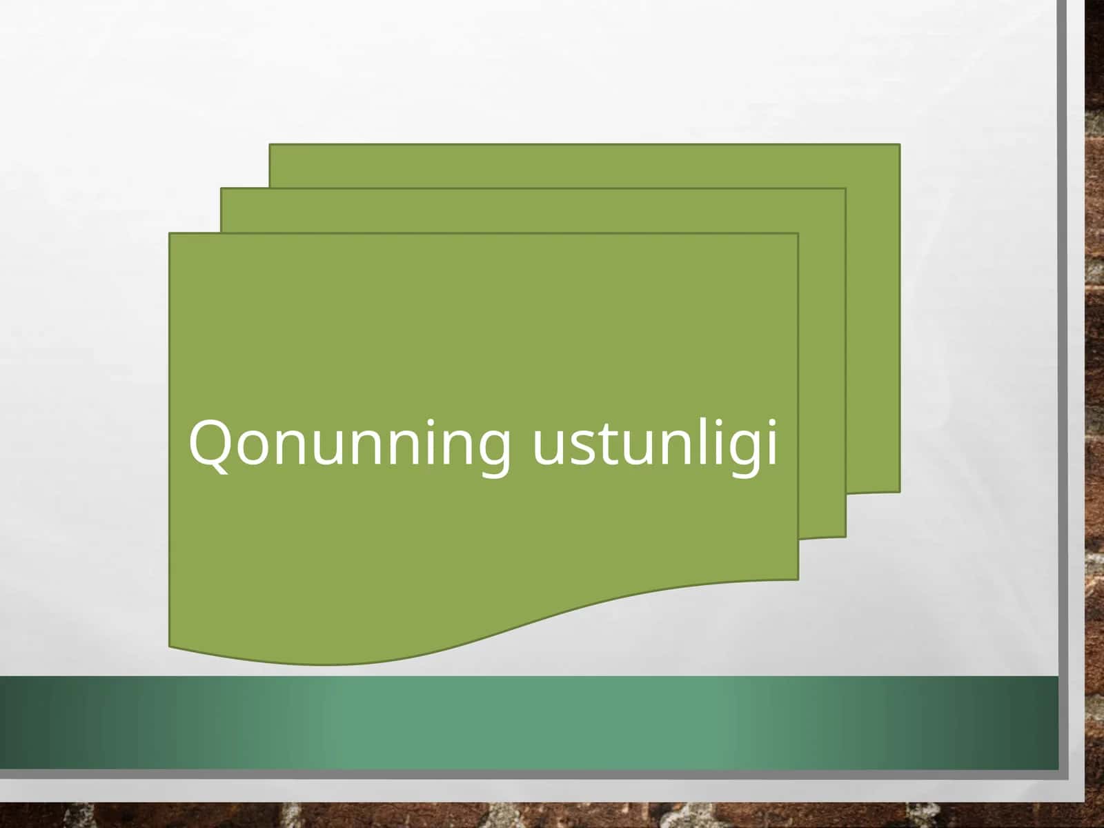 Qonunningustunligi