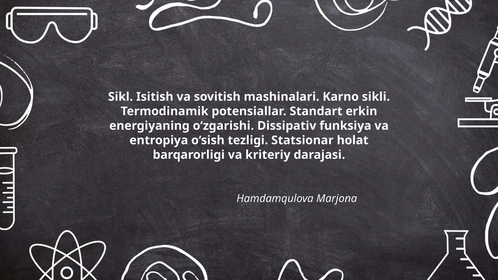Sikl. Isitish va sovitish mashinalari
