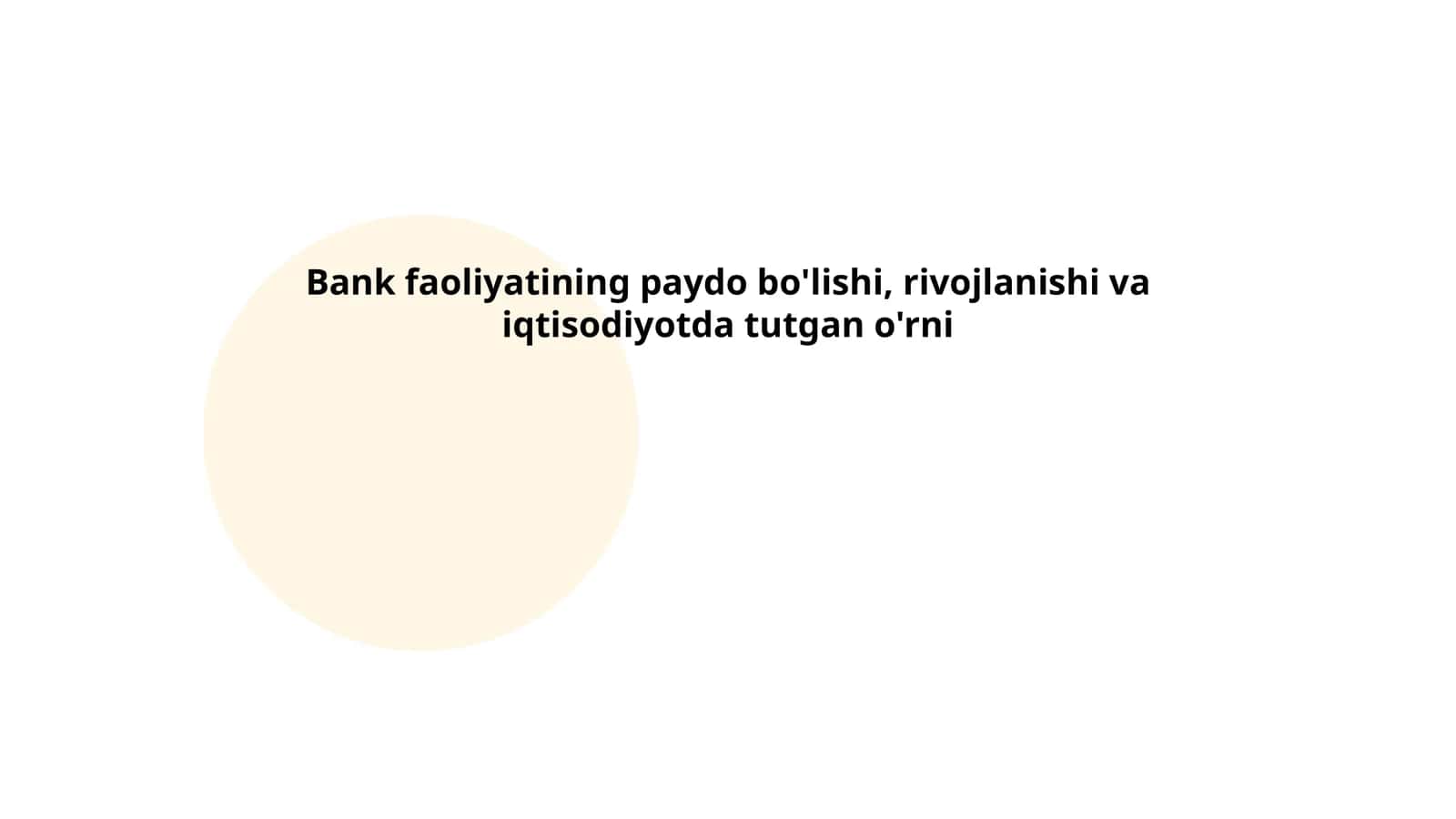 Bank faoliyatining kelib chiqishi