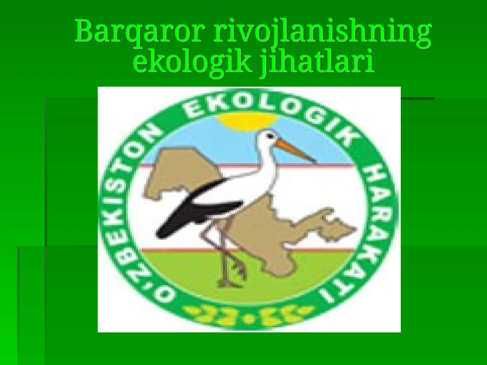 Ekologik Inkiroz va Yerliy