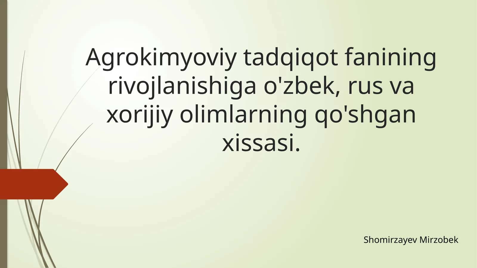 Agrokimyoviy tadqiqot
