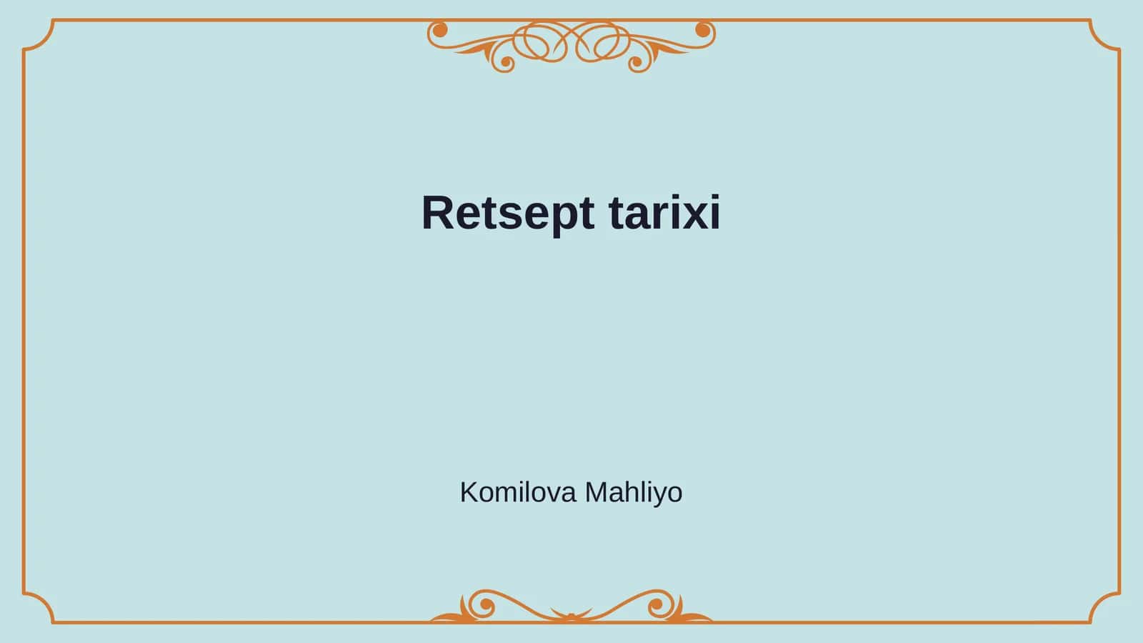 Retsept tarixi