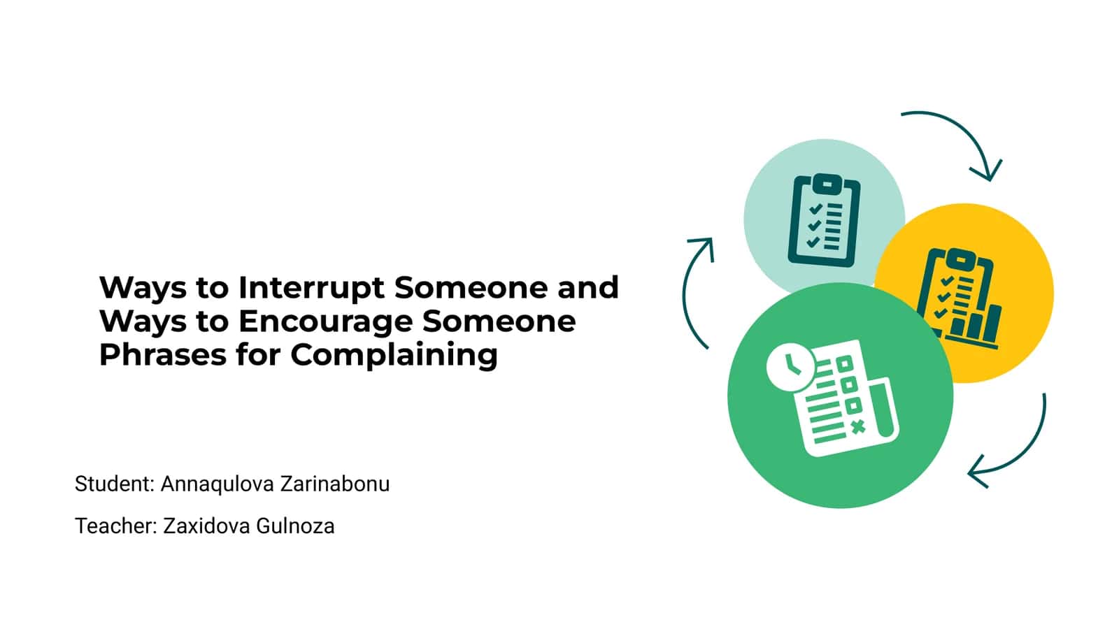 Ways to Interrupt Someone and Ways to Encourage Someone Phrases for Complaining