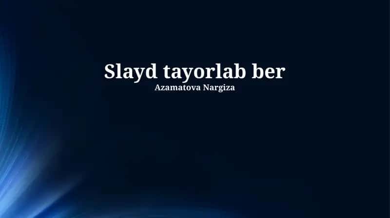 Samarali Slayd Dizayni