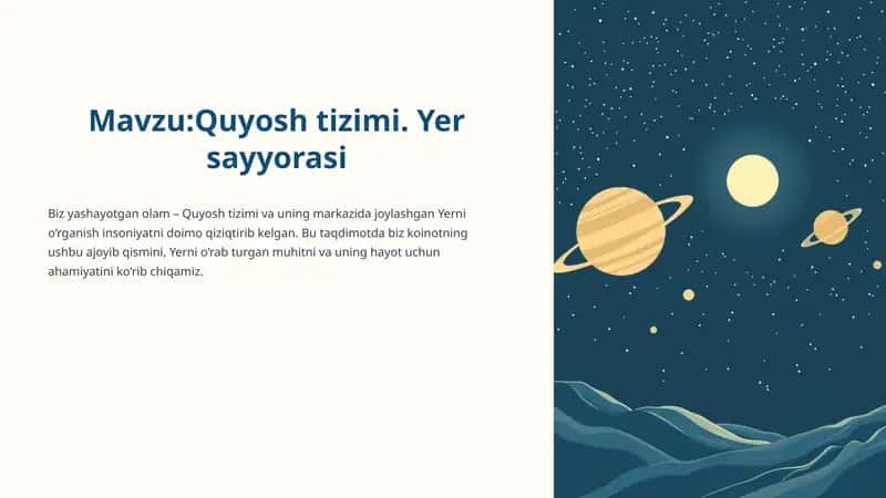 Quyoshtizimi. Yersayyorasi