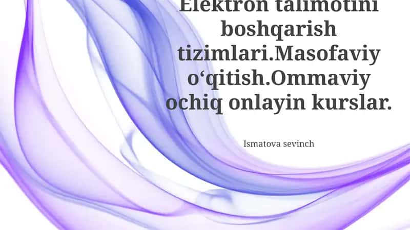 Elektron talimotini boshqarish tizimlari