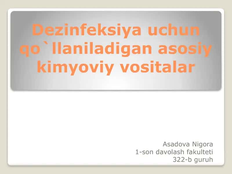 Dezinfeksiya vositalari