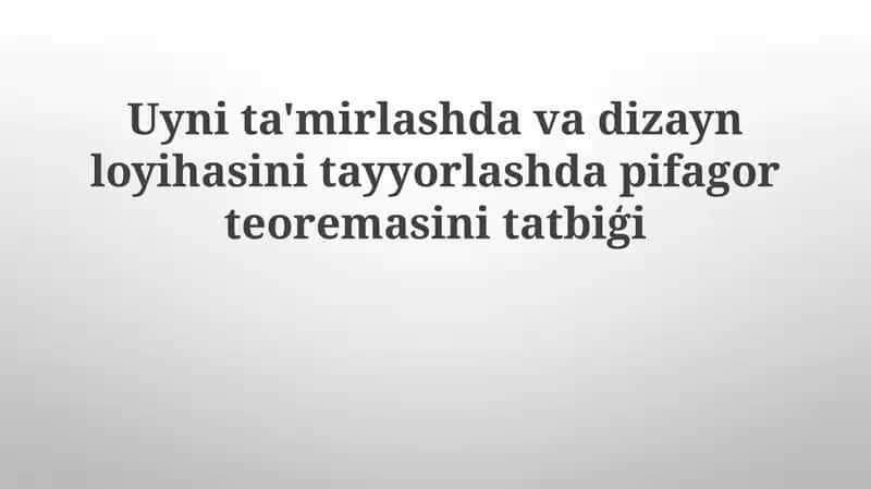 Pifagor teoremasi