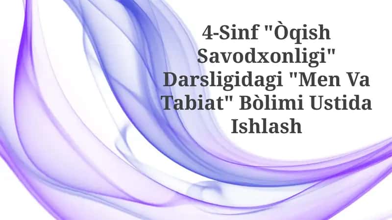 "Men Va Tabiat" Bòlimi