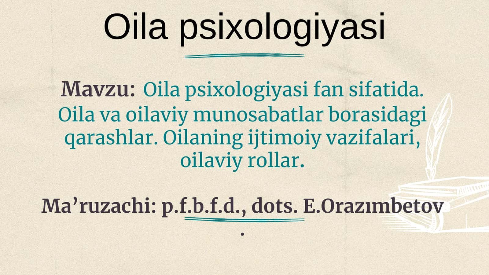 Oilapsixologiyasi