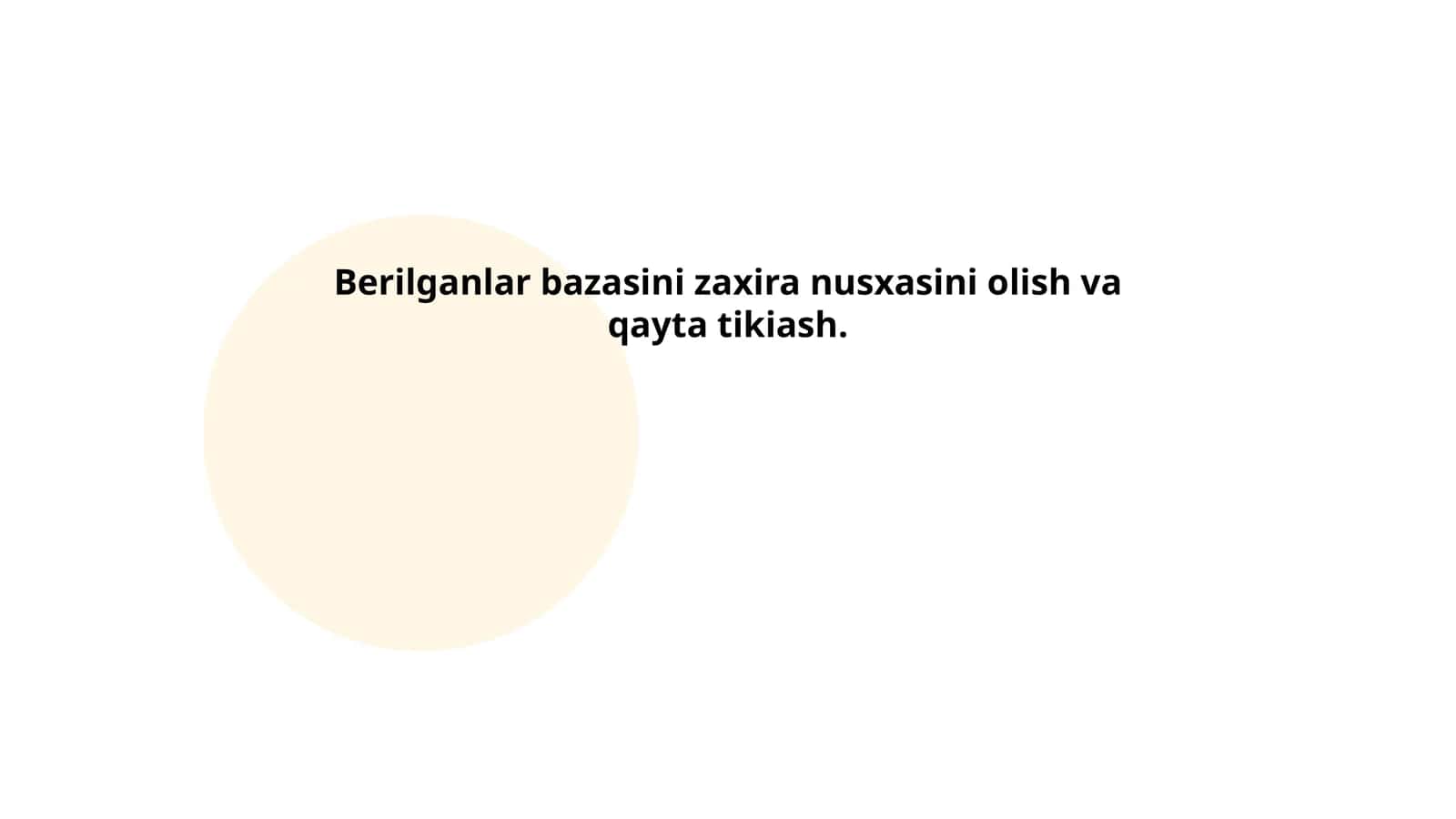 Berilganlar bazasi zaxira nusxasi turlari