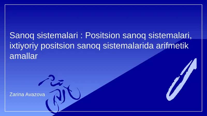 Positsion sanoq sistemalari
