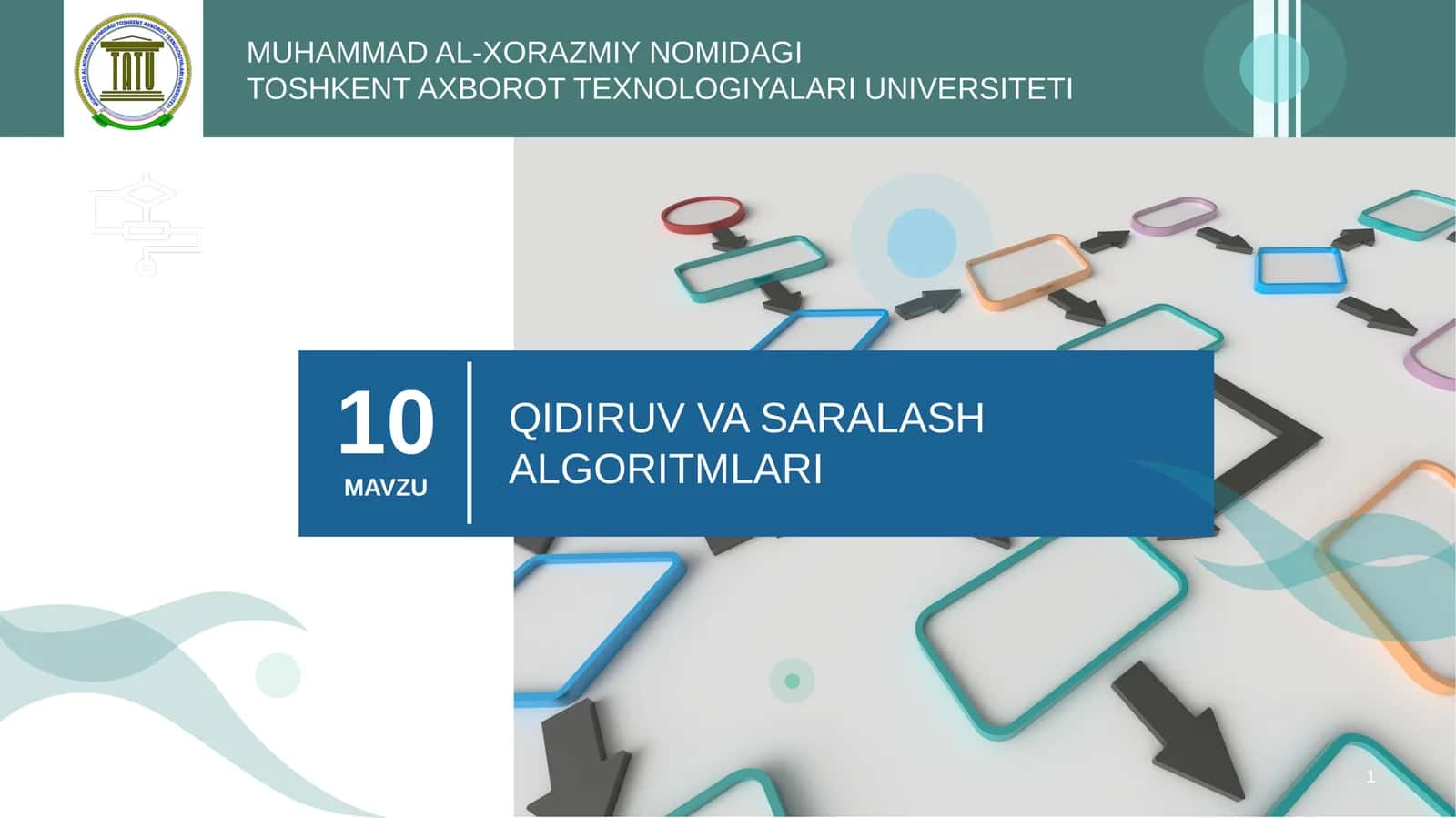 QIDIRUV VA SARALASH ALGORITMLARI