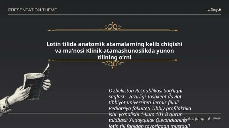 Anatomik Atamalar va Klinik Atamashunoslik