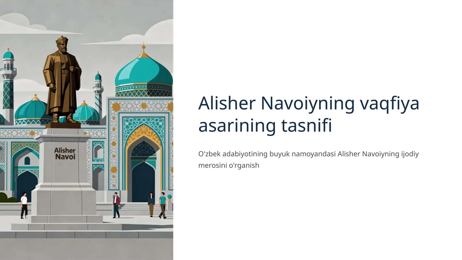 Alisher Navoiyning vaqfiya asarining tasnifi