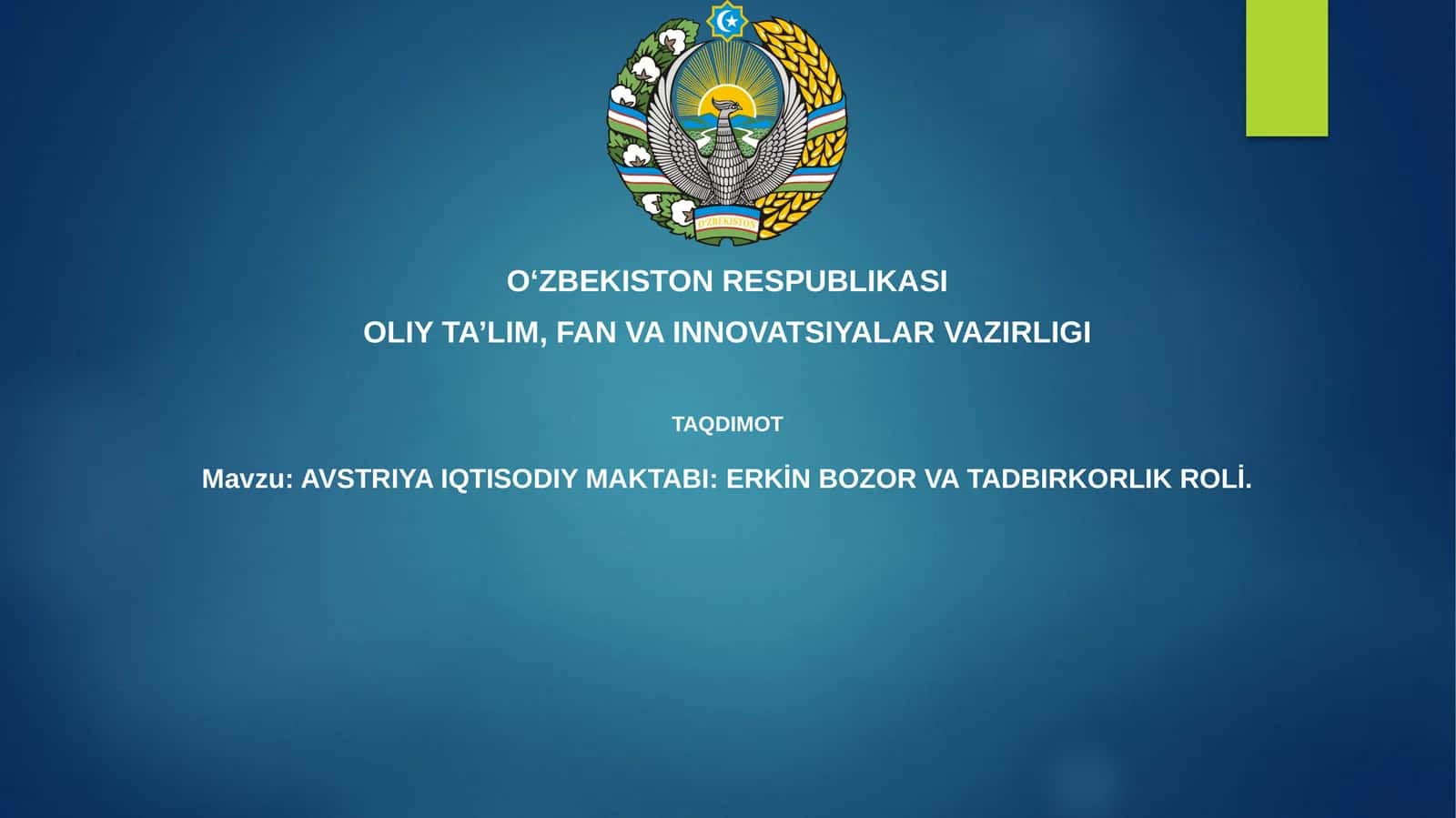 AVSTRIYA IQTISODIY MAKTABI: ERKİN BOZOR VA TADBIRKORLIK ROLİ
