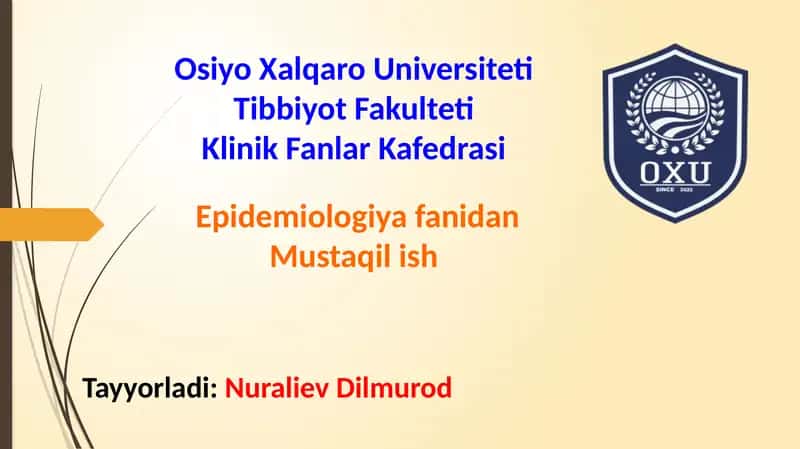 Davolash profilaktika muassasalariga infeksiya olib kiritilishning yoʻllari