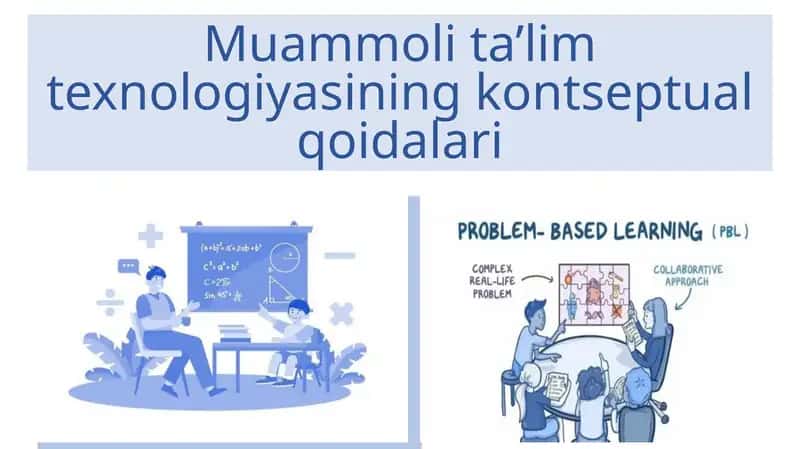 Muammoli ta’lim texnologiyasining kontseptual qoidalari