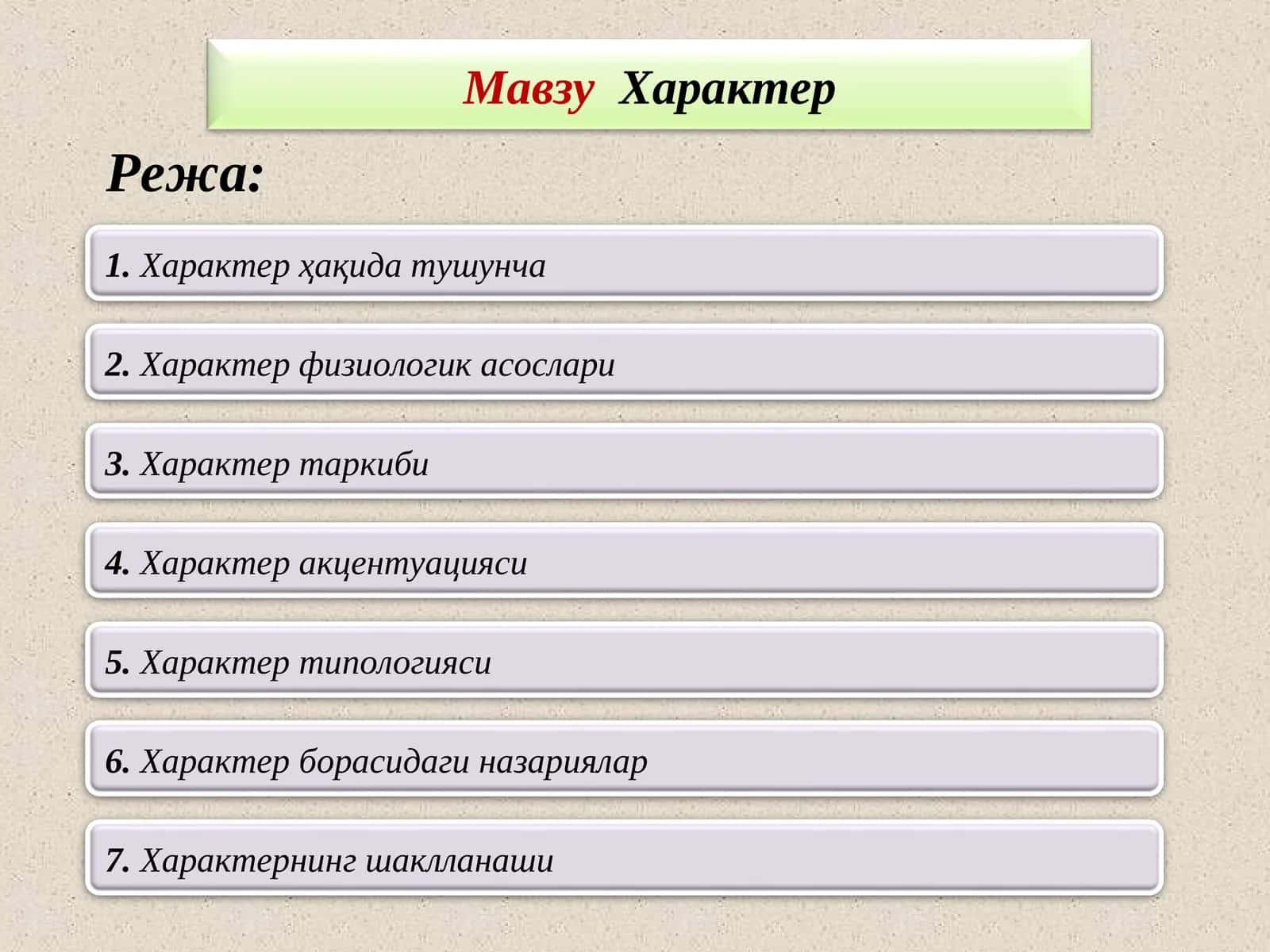 Характер