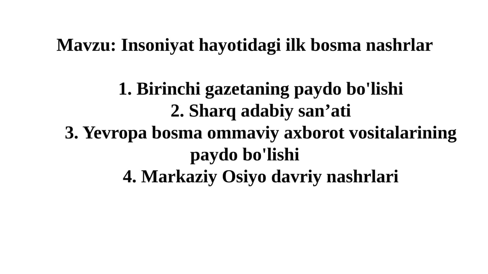 Insoniyat hayotidagi ilm-bosma nashrlar