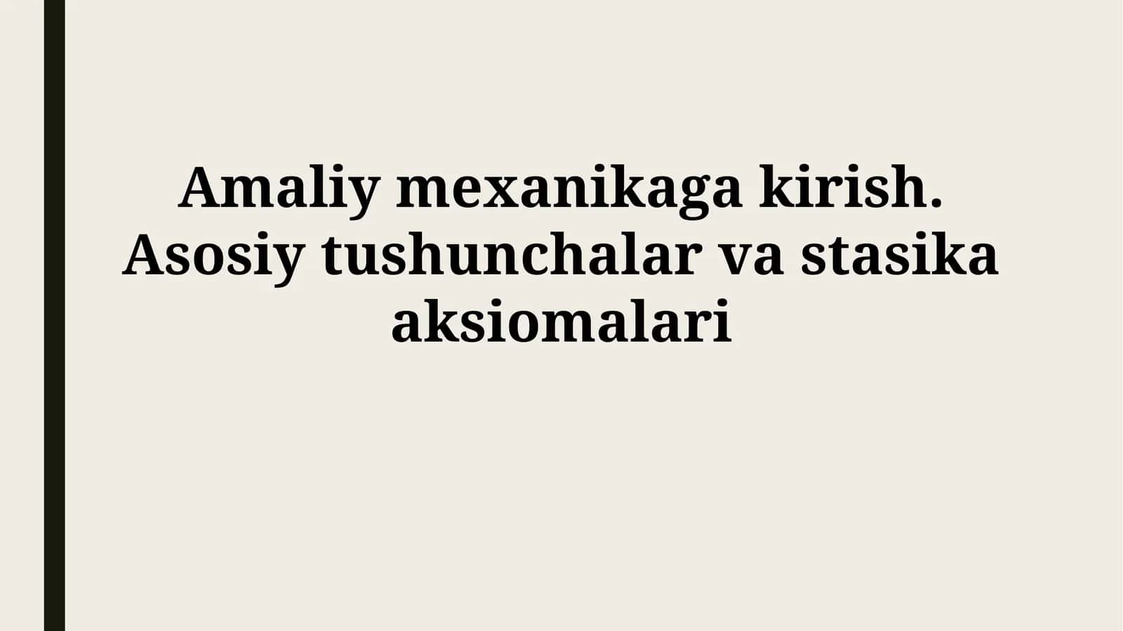 Kuchlarning Teng Ta'sir Etganligi