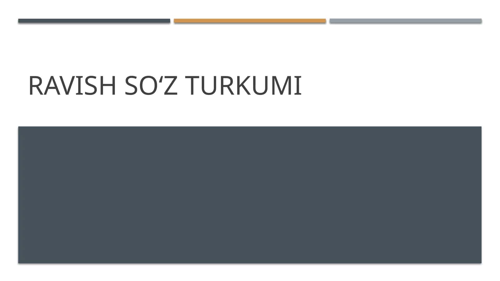 Ravish soʻz turkumi
