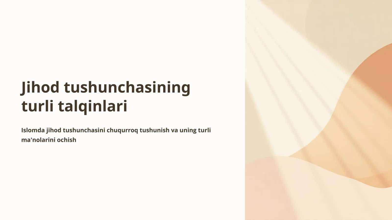 Jihod tushunchasining turli talqinlari