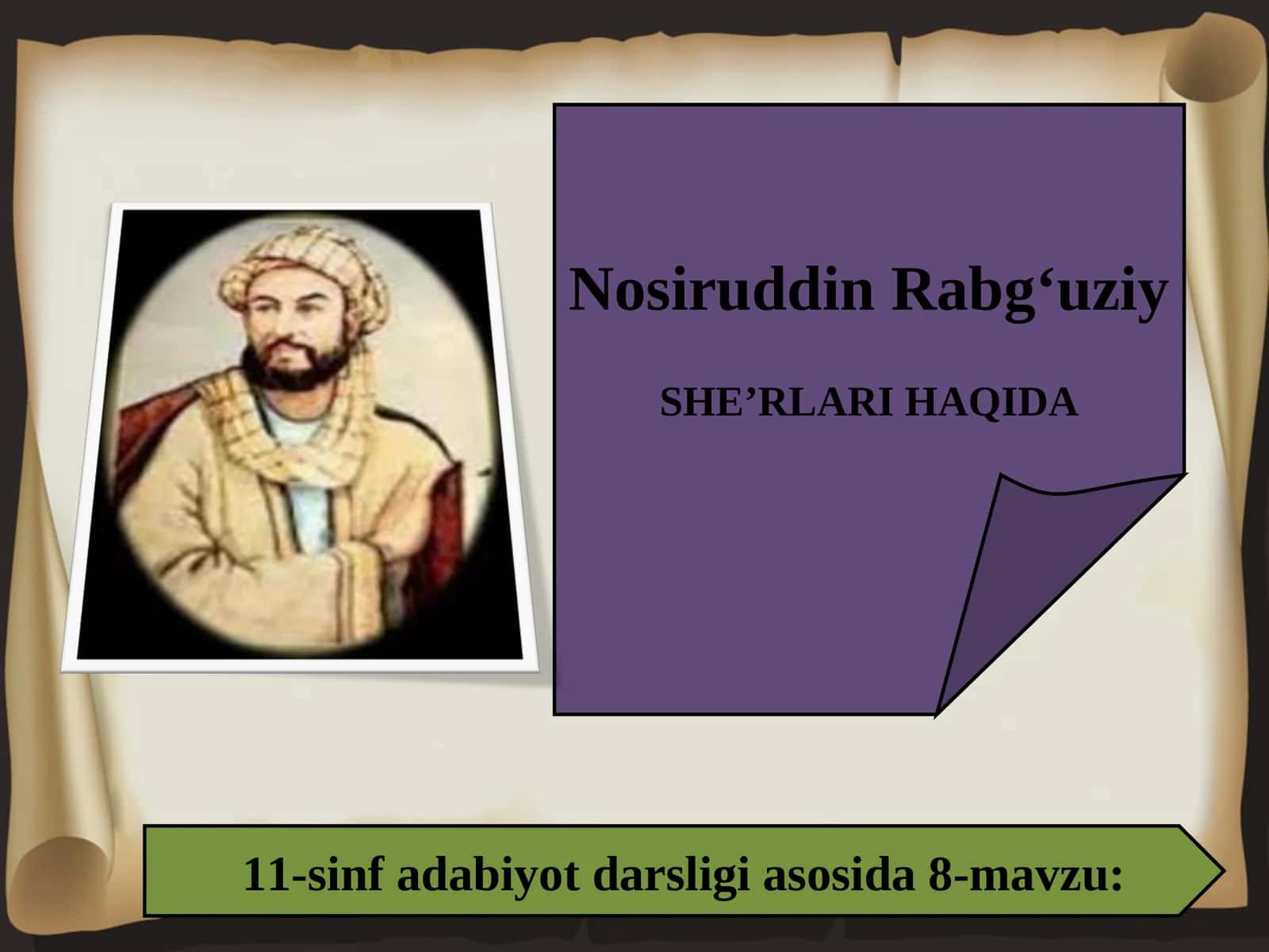 11-sinf Mahmud Koshg'ariy - Devonu lug'ot at-turk