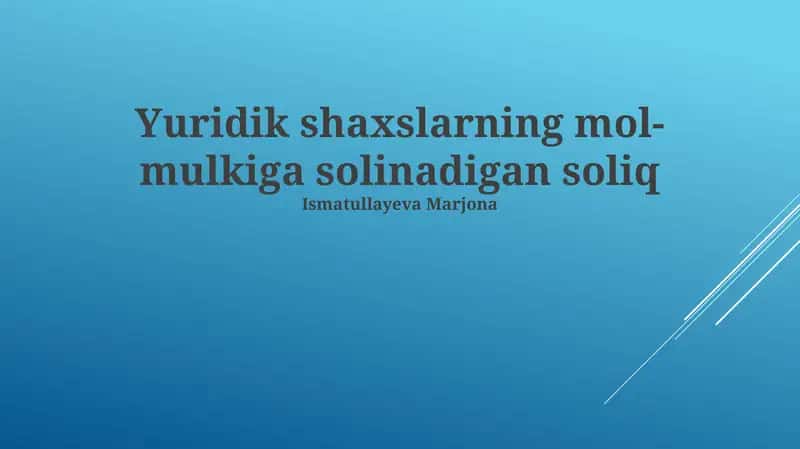 Soliq hisobotini topshirish tartibi