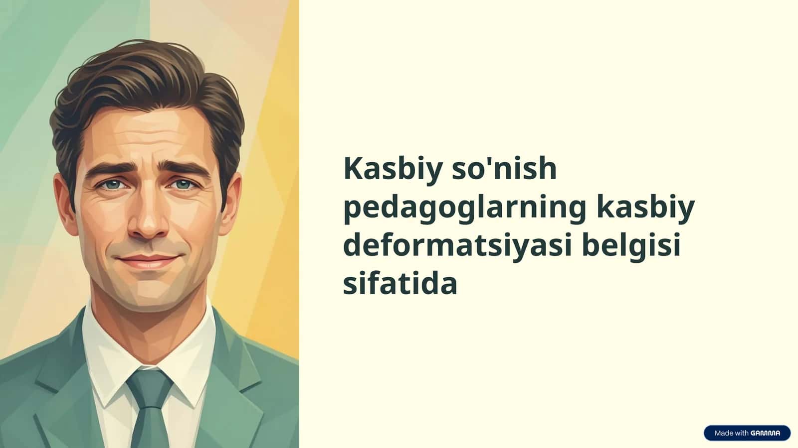 Kasbiy so'nish pedagoglarning kasbiy deformatsiyasi belgisi sifatida